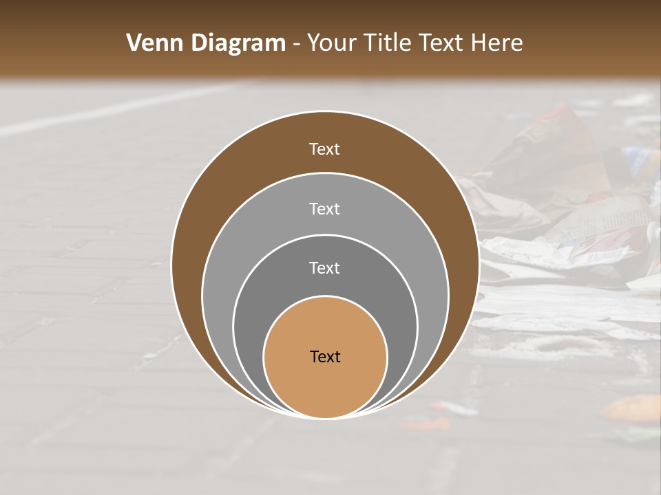 A Bunch Of Trash On The Side Of A Road PowerPoint Template