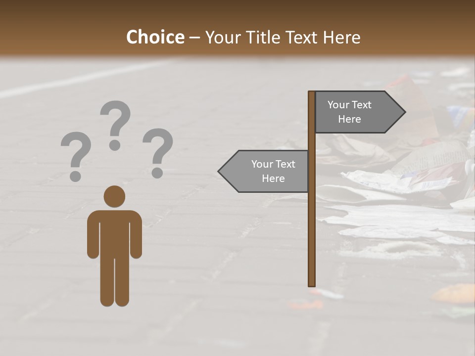 A Bunch Of Trash On The Side Of A Road PowerPoint Template