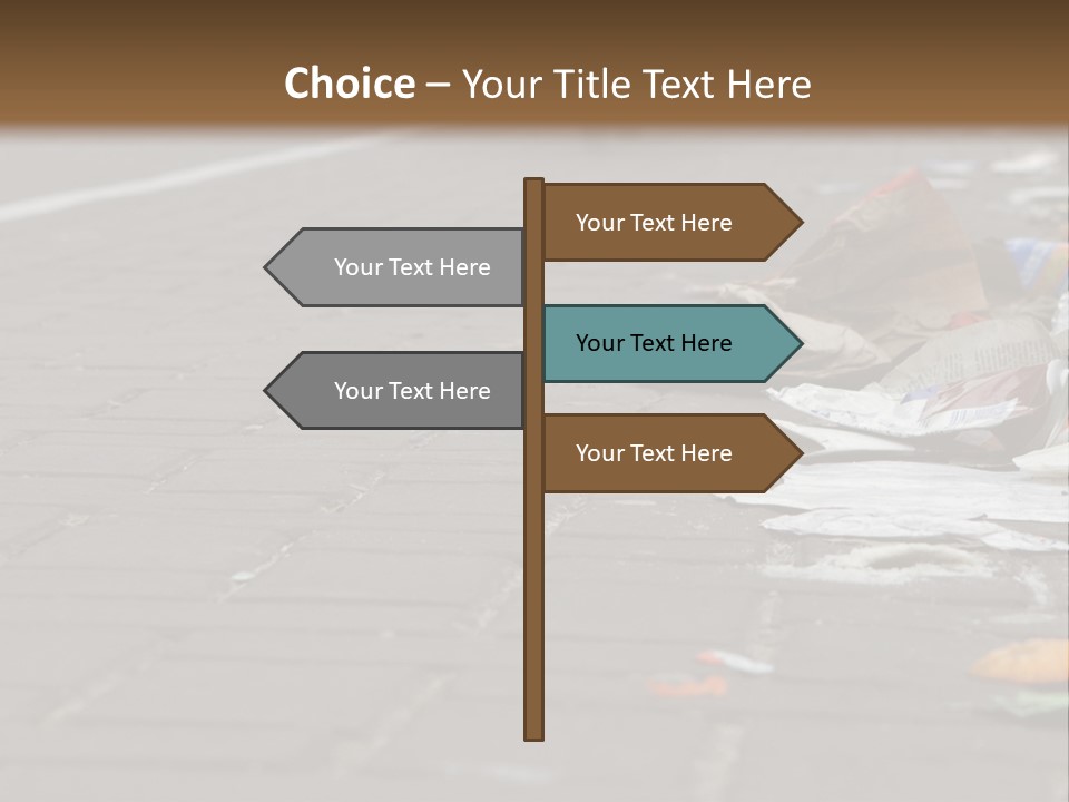 A Bunch Of Trash On The Side Of A Road PowerPoint Template