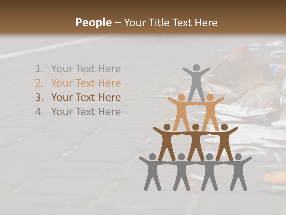 A Bunch Of Trash On The Side Of A Road PowerPoint Template