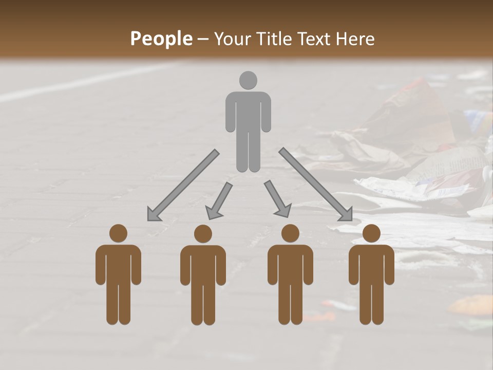 A Bunch Of Trash On The Side Of A Road PowerPoint Template