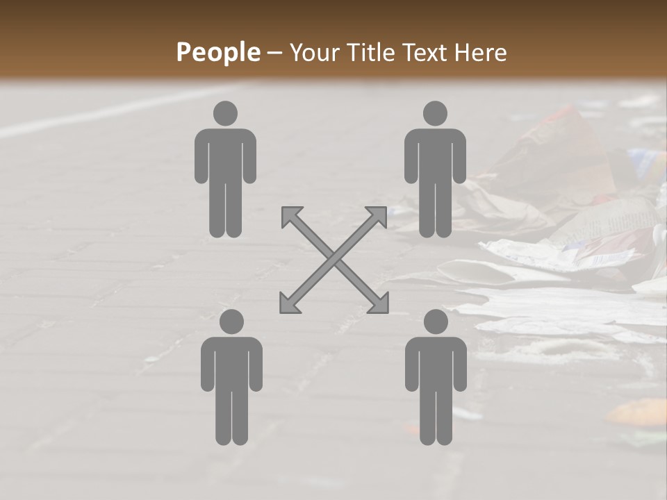 A Bunch Of Trash On The Side Of A Road PowerPoint Template