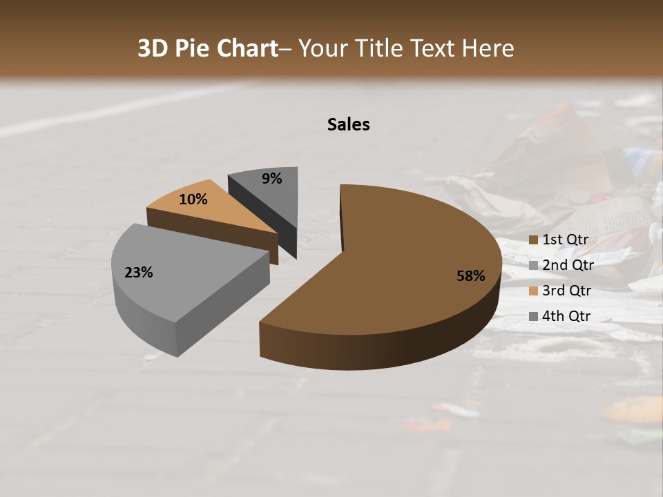 A Bunch Of Trash On The Side Of A Road PowerPoint Template
