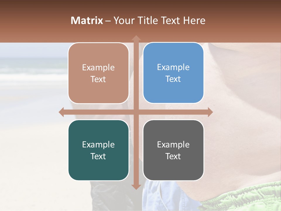 A Fat Man Standing On A Beach Next To The Ocean PowerPoint Template