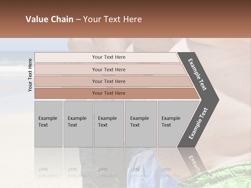 A Fat Man Standing On A Beach Next To The Ocean PowerPoint Template