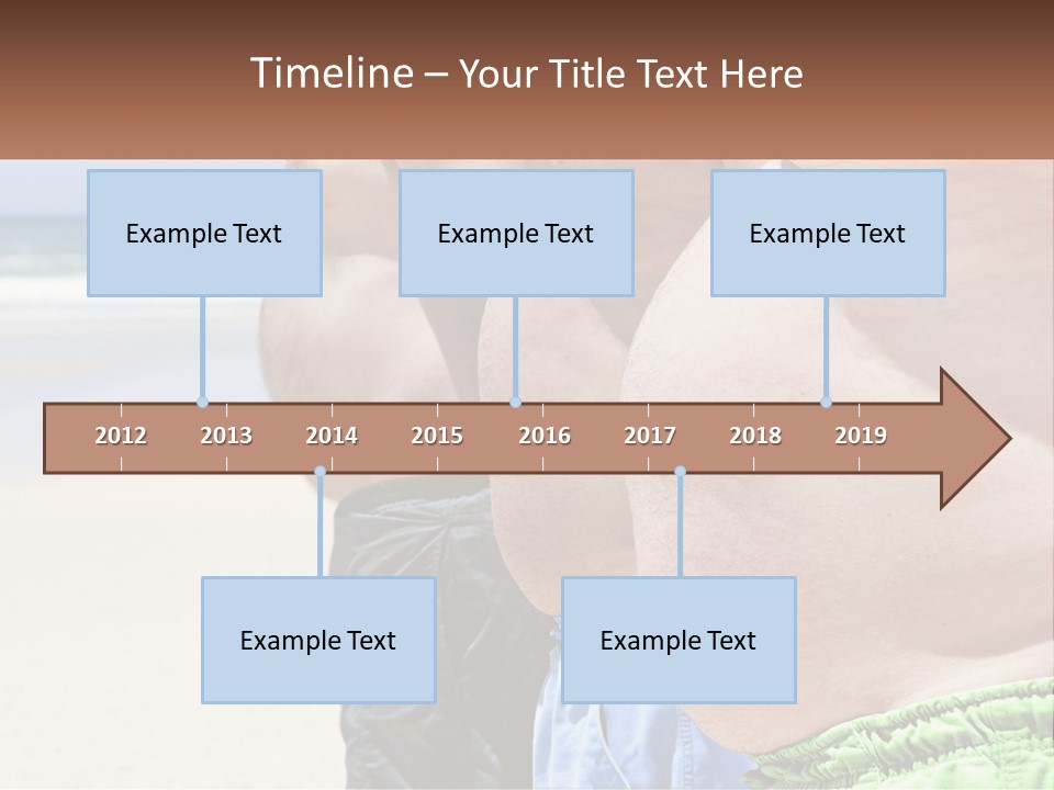 A Fat Man Standing On A Beach Next To The Ocean PowerPoint Template