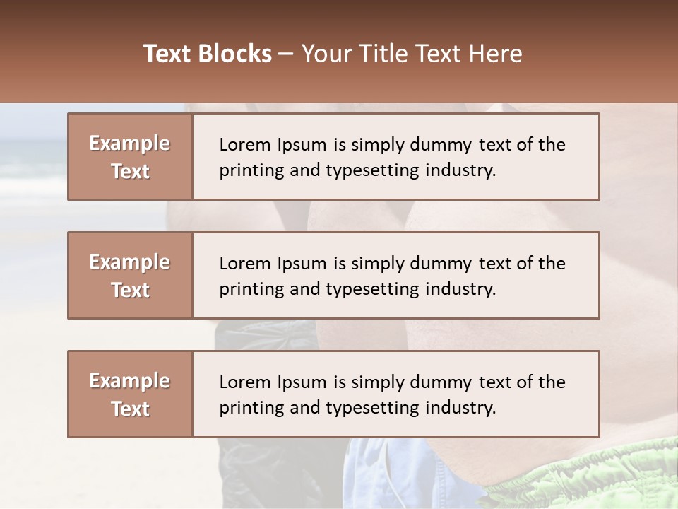 A Fat Man Standing On A Beach Next To The Ocean PowerPoint Template