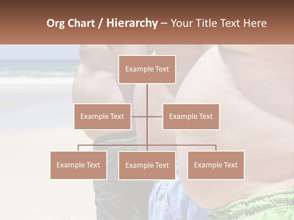 A Fat Man Standing On A Beach Next To The Ocean PowerPoint Template