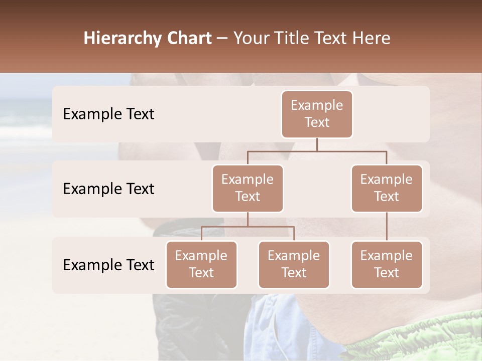 A Fat Man Standing On A Beach Next To The Ocean PowerPoint Template