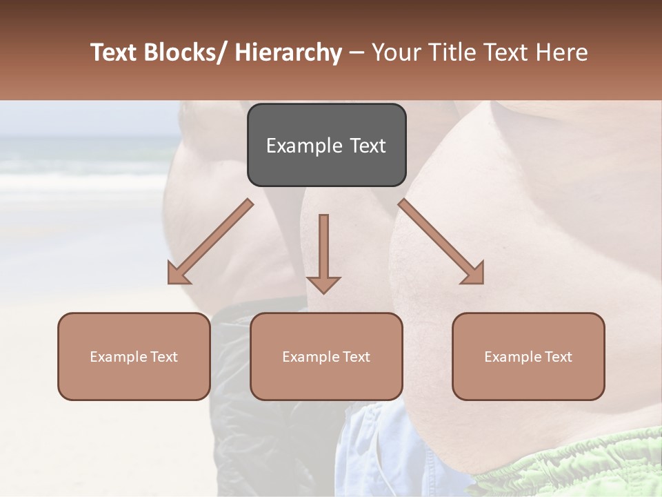 A Fat Man Standing On A Beach Next To The Ocean PowerPoint Template