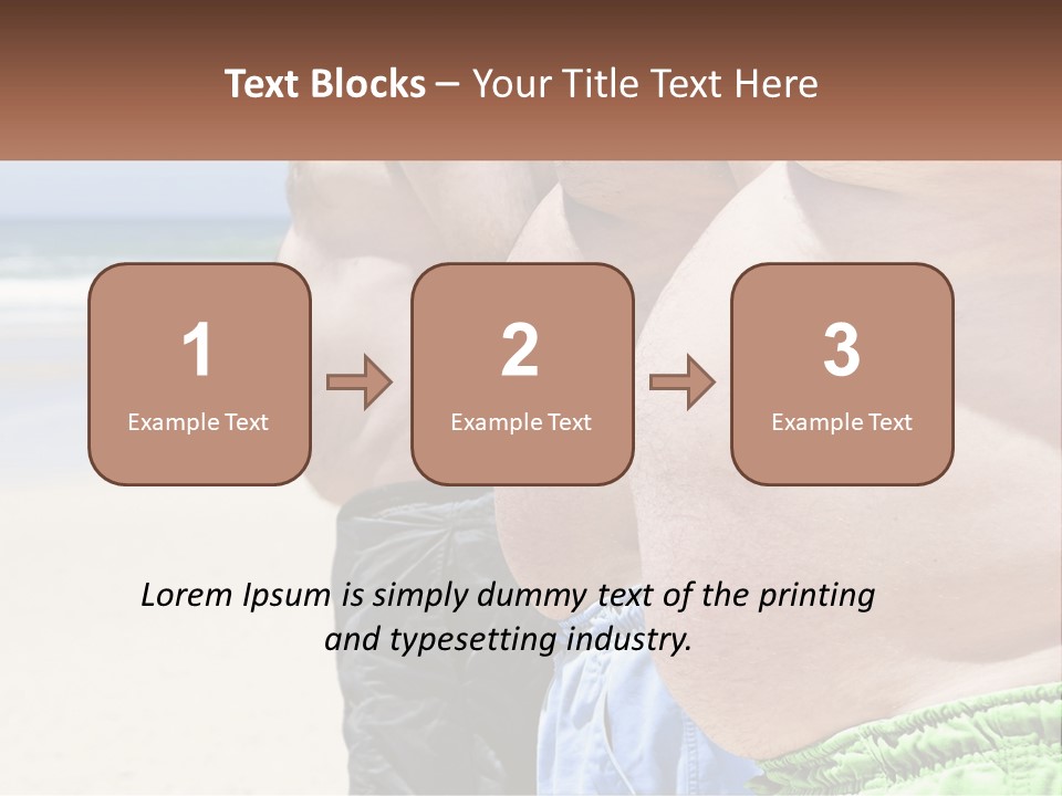 A Fat Man Standing On A Beach Next To The Ocean PowerPoint Template