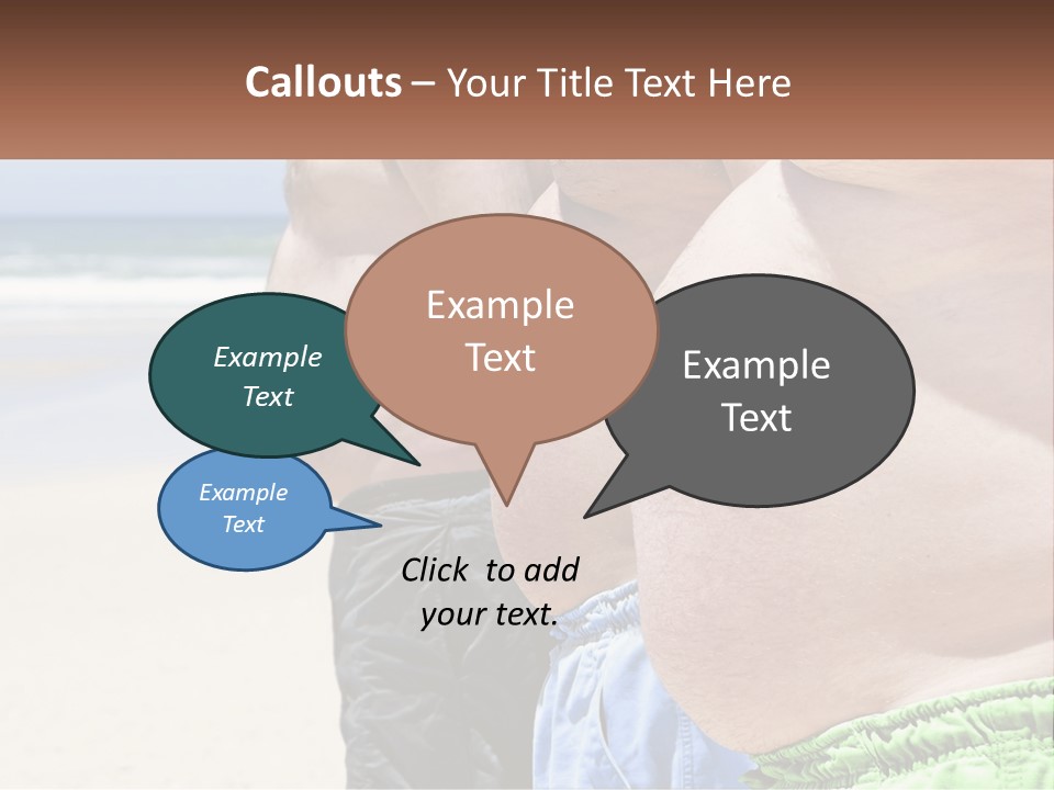 A Fat Man Standing On A Beach Next To The Ocean PowerPoint Template