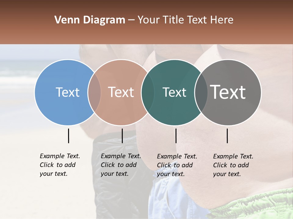 A Fat Man Standing On A Beach Next To The Ocean PowerPoint Template