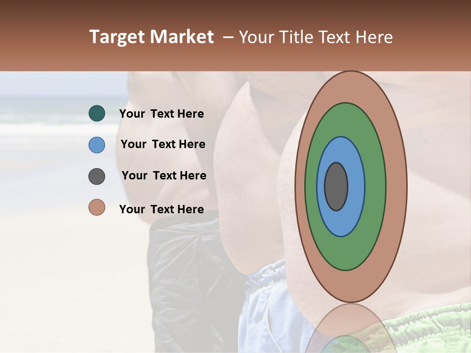 A Fat Man Standing On A Beach Next To The Ocean PowerPoint Template