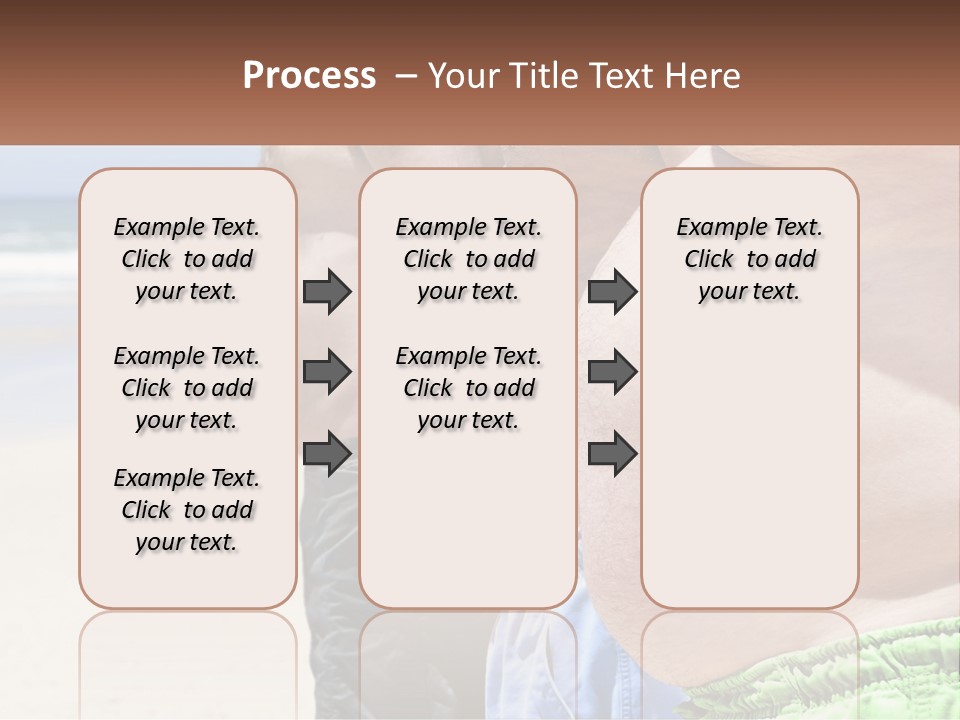 A Fat Man Standing On A Beach Next To The Ocean PowerPoint Template