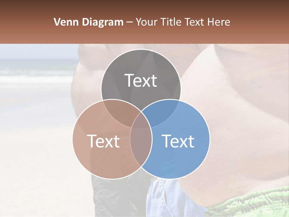 A Fat Man Standing On A Beach Next To The Ocean PowerPoint Template