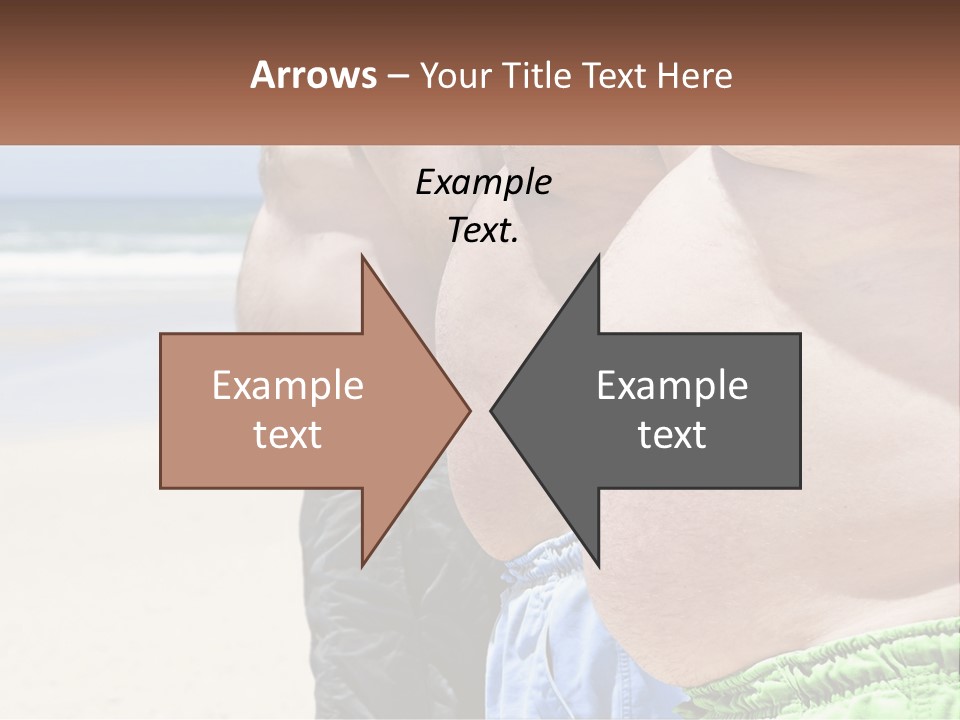 A Fat Man Standing On A Beach Next To The Ocean PowerPoint Template