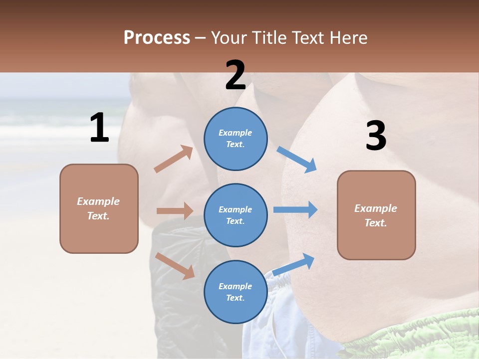 A Fat Man Standing On A Beach Next To The Ocean PowerPoint Template