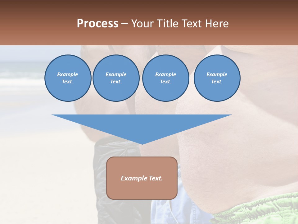 A Fat Man Standing On A Beach Next To The Ocean PowerPoint Template