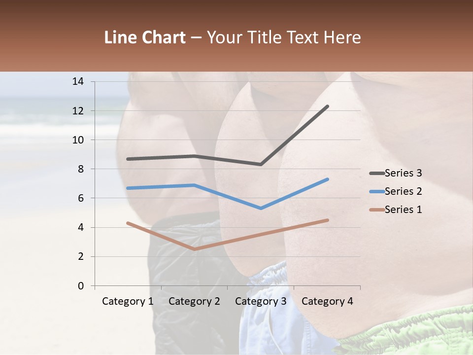 A Fat Man Standing On A Beach Next To The Ocean PowerPoint Template
