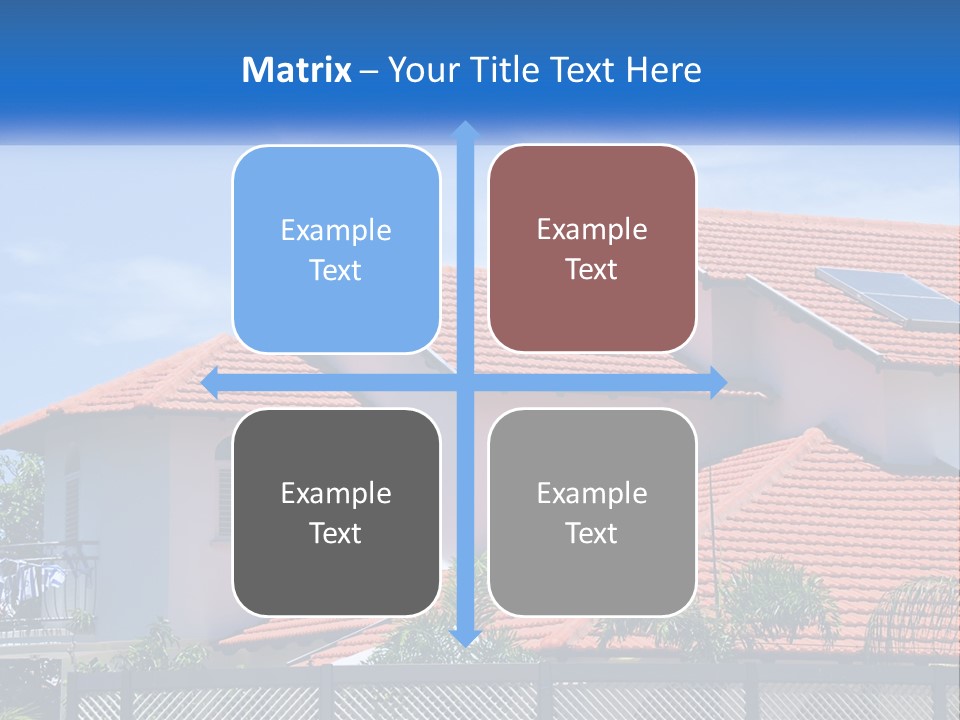 A House With A Solar Panel On The Roof PowerPoint Template