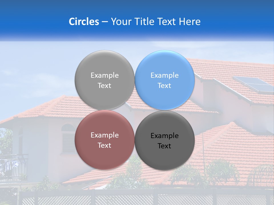 A House With A Solar Panel On The Roof PowerPoint Template