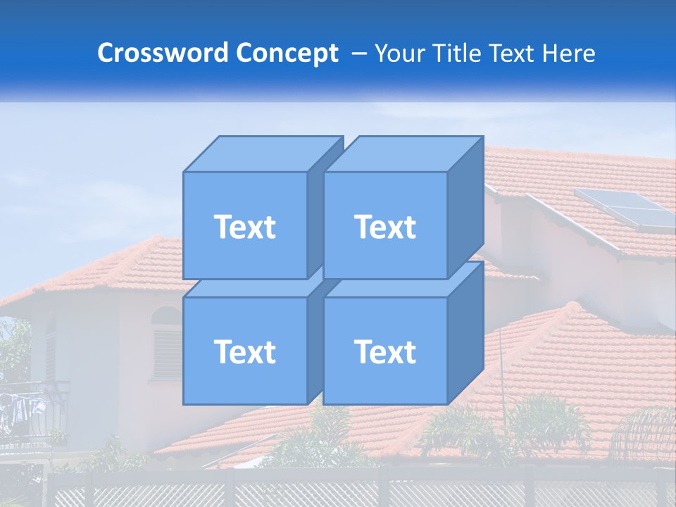 A House With A Solar Panel On The Roof PowerPoint Template