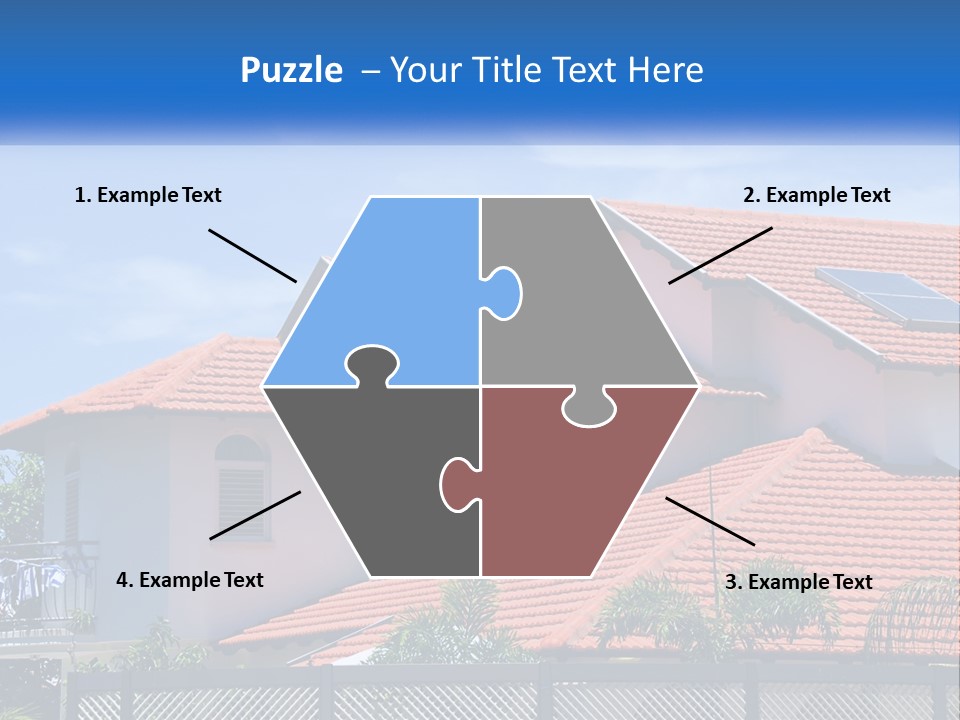 A House With A Solar Panel On The Roof PowerPoint Template