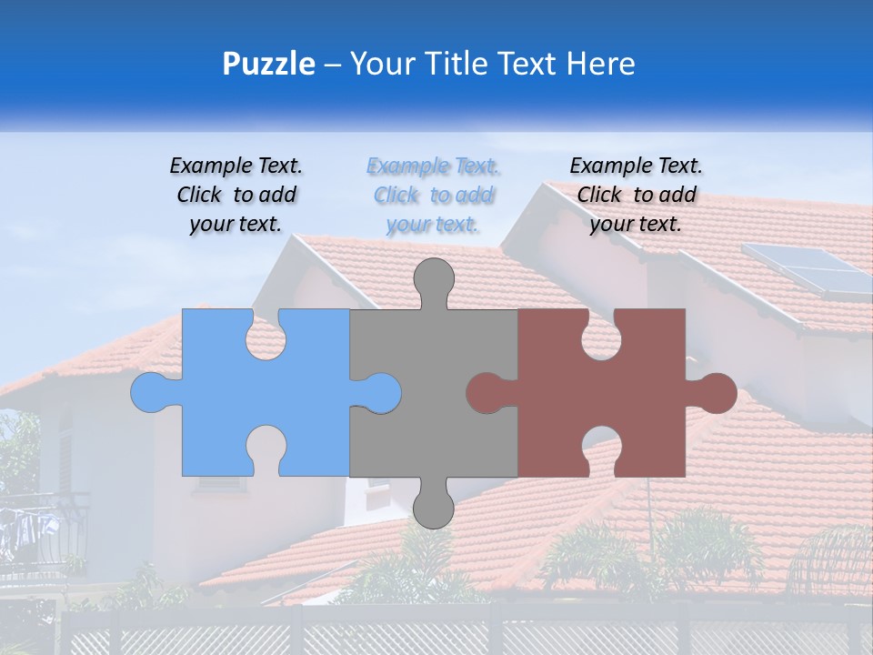 A House With A Solar Panel On The Roof PowerPoint Template
