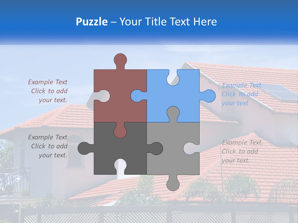 A House With A Solar Panel On The Roof PowerPoint Template