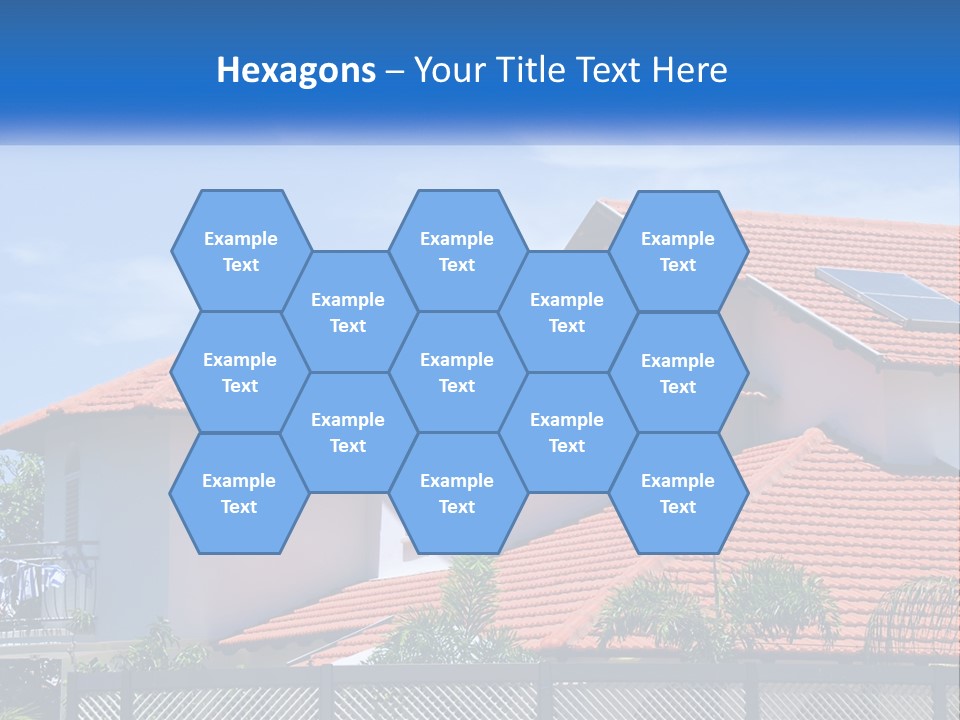 A House With A Solar Panel On The Roof PowerPoint Template