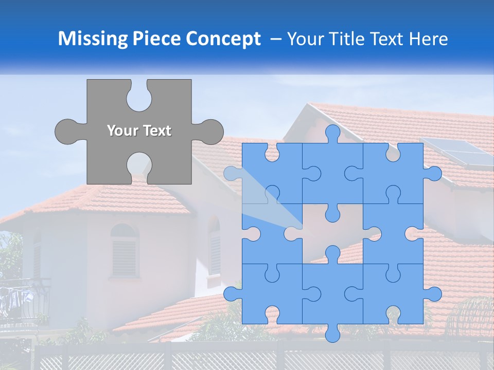 A House With A Solar Panel On The Roof PowerPoint Template