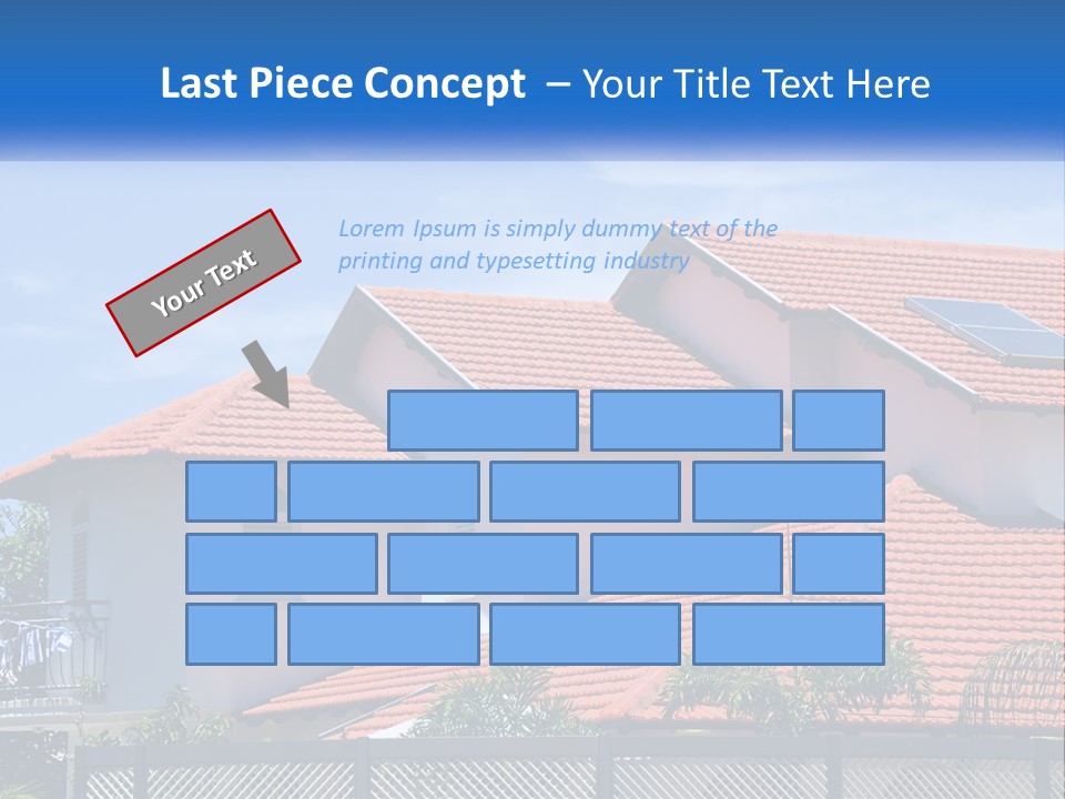 A House With A Solar Panel On The Roof PowerPoint Template