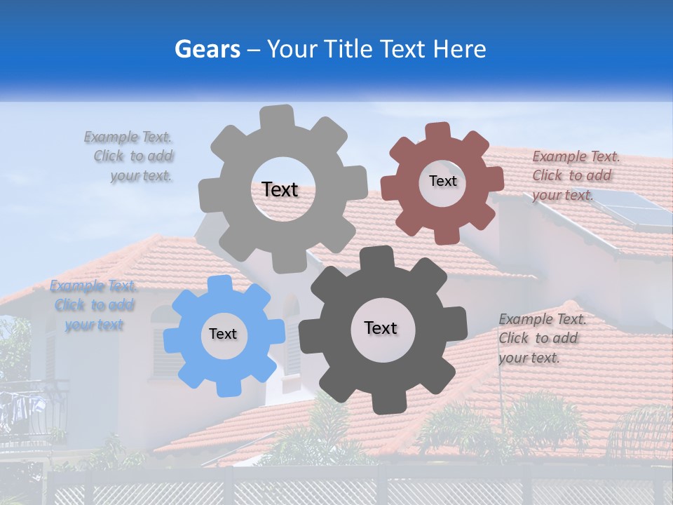 A House With A Solar Panel On The Roof PowerPoint Template