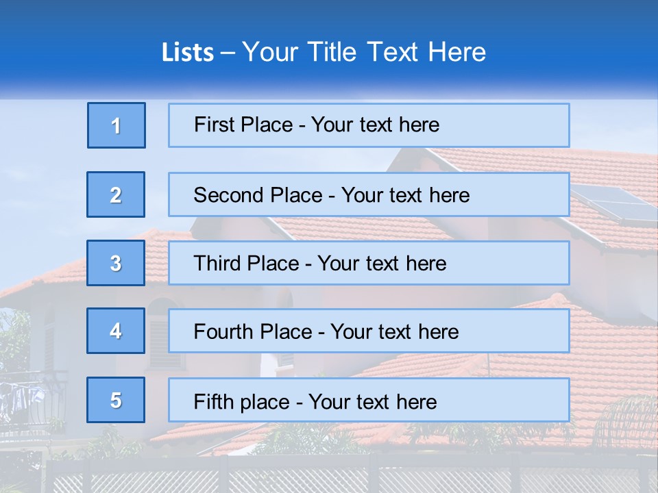 A House With A Solar Panel On The Roof PowerPoint Template