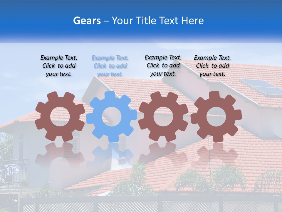 A House With A Solar Panel On The Roof PowerPoint Template