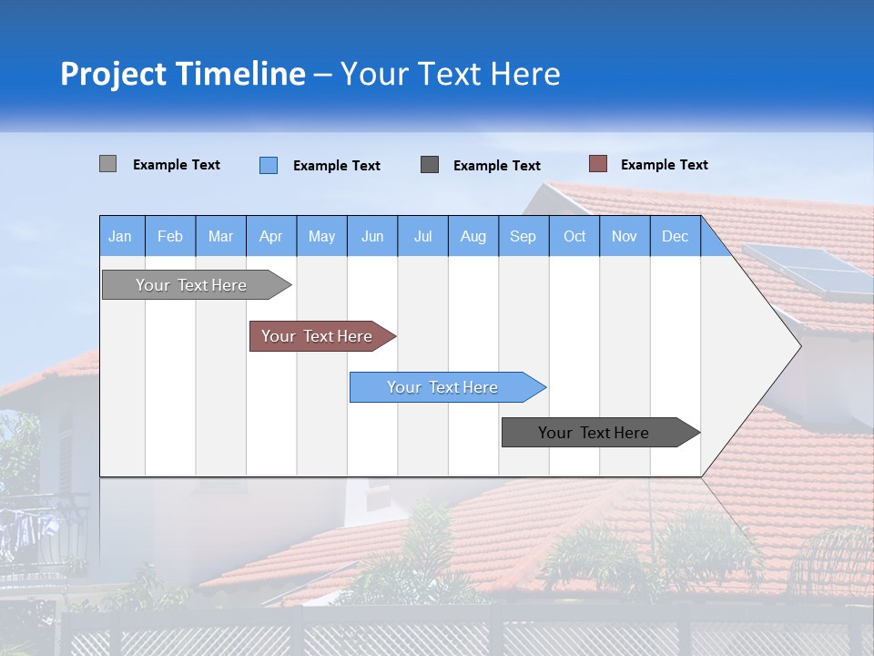 A House With A Solar Panel On The Roof PowerPoint Template