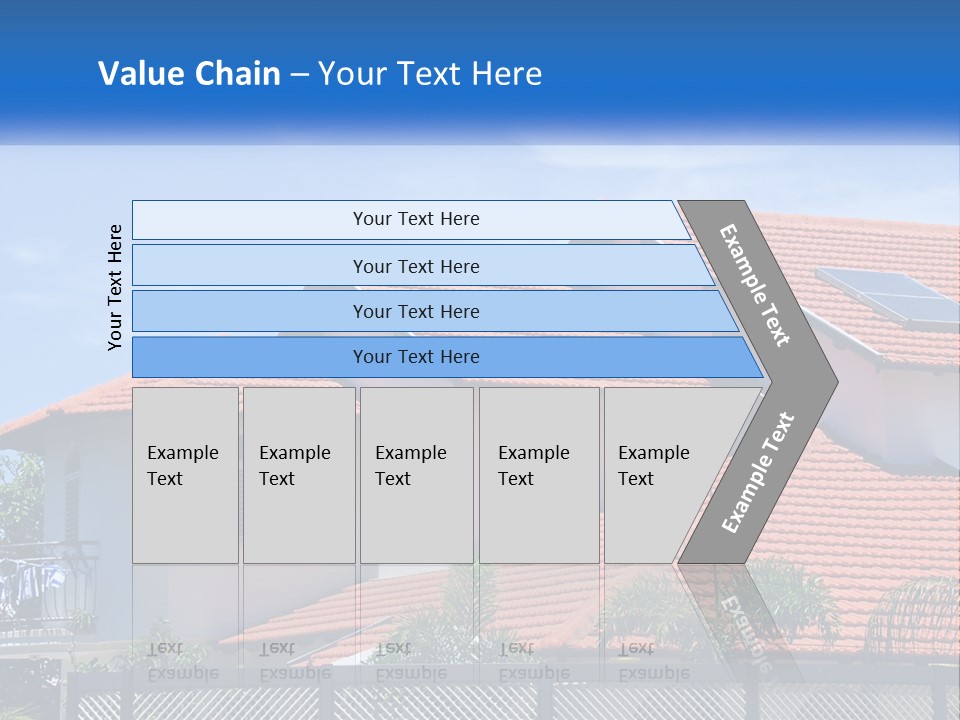 A House With A Solar Panel On The Roof PowerPoint Template