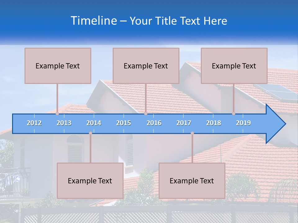 A House With A Solar Panel On The Roof PowerPoint Template
