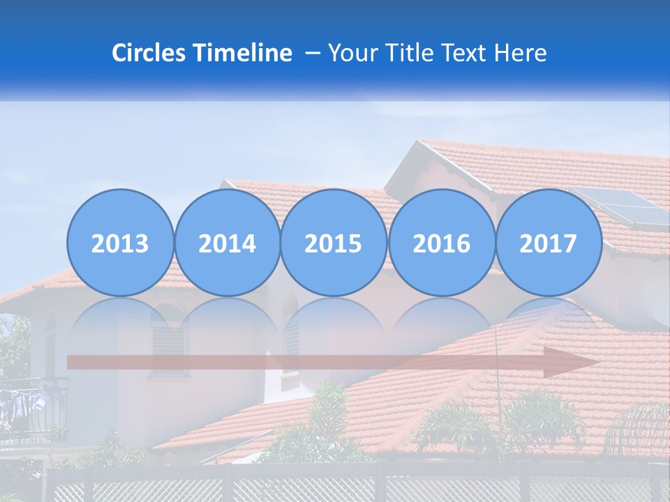 A House With A Solar Panel On The Roof PowerPoint Template