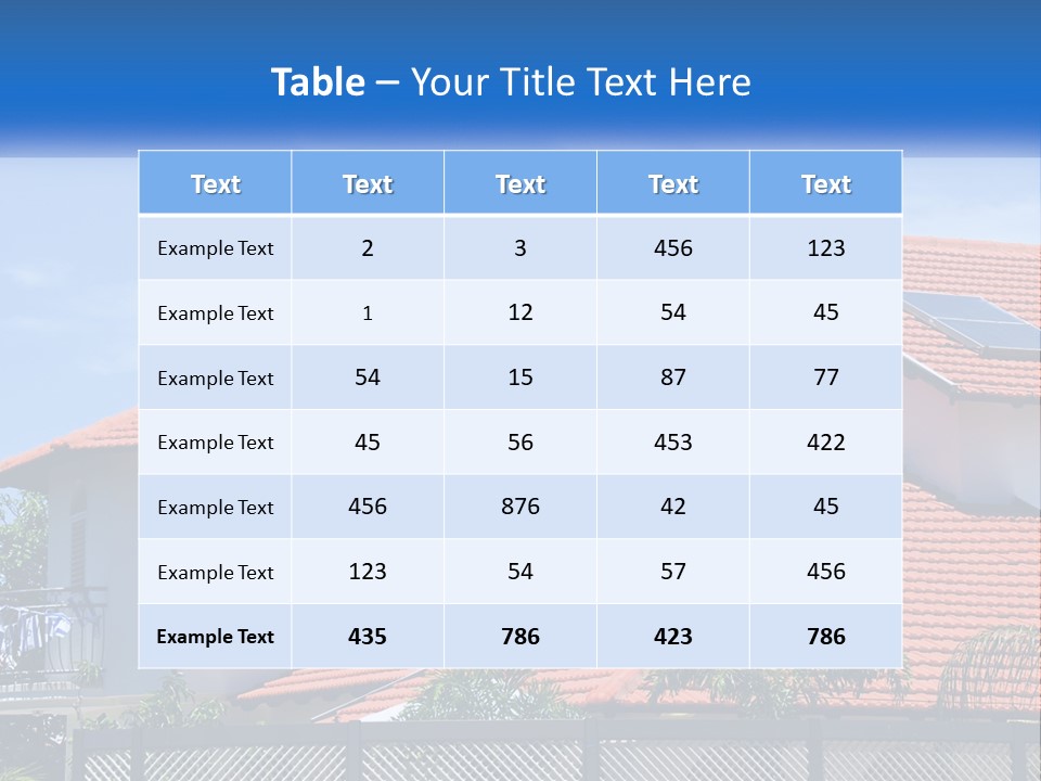 A House With A Solar Panel On The Roof PowerPoint Template