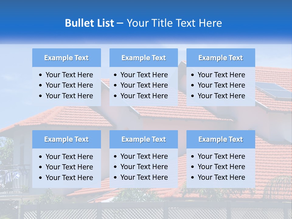 A House With A Solar Panel On The Roof PowerPoint Template