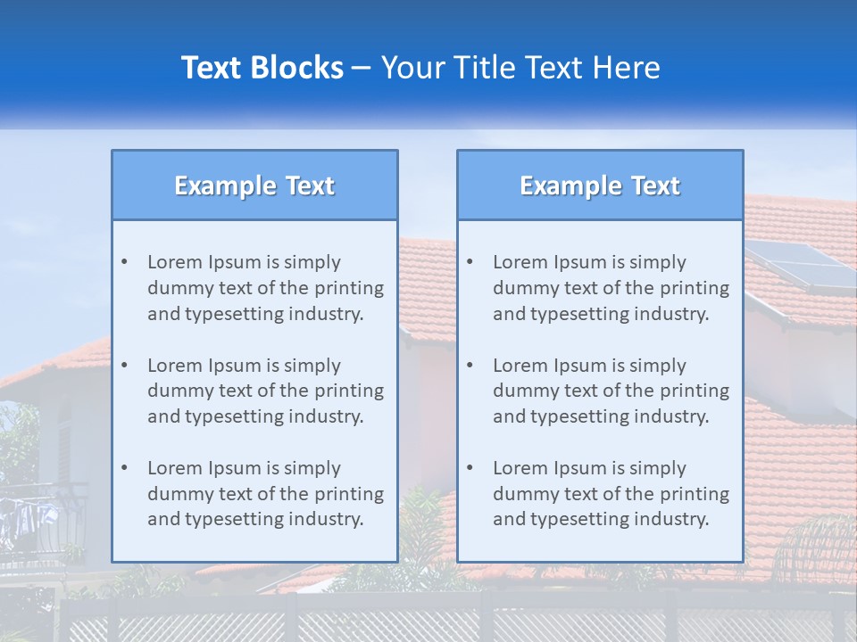 A House With A Solar Panel On The Roof PowerPoint Template
