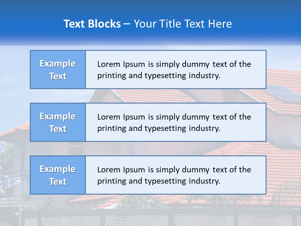 A House With A Solar Panel On The Roof PowerPoint Template