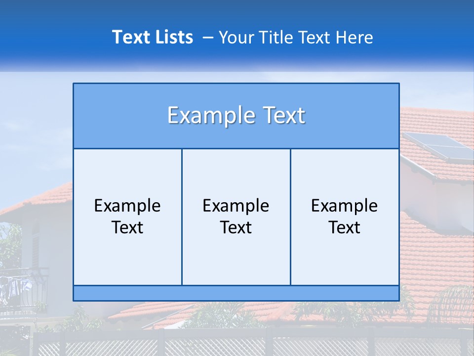 A House With A Solar Panel On The Roof PowerPoint Template