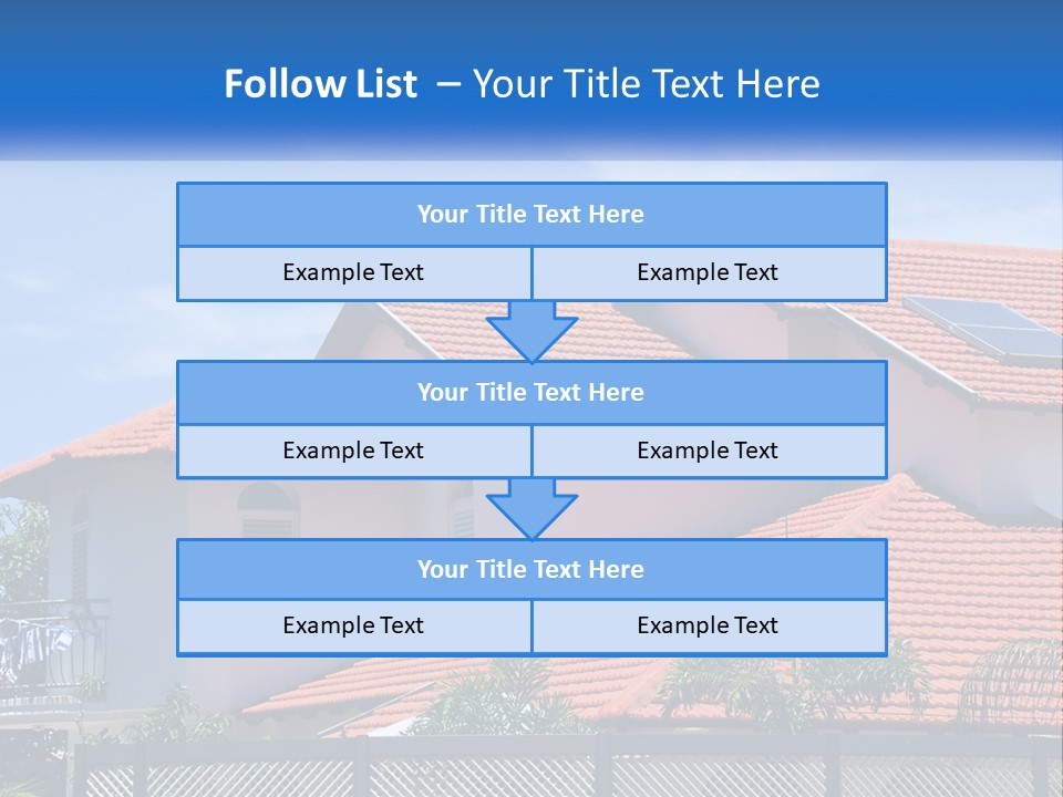 A House With A Solar Panel On The Roof PowerPoint Template