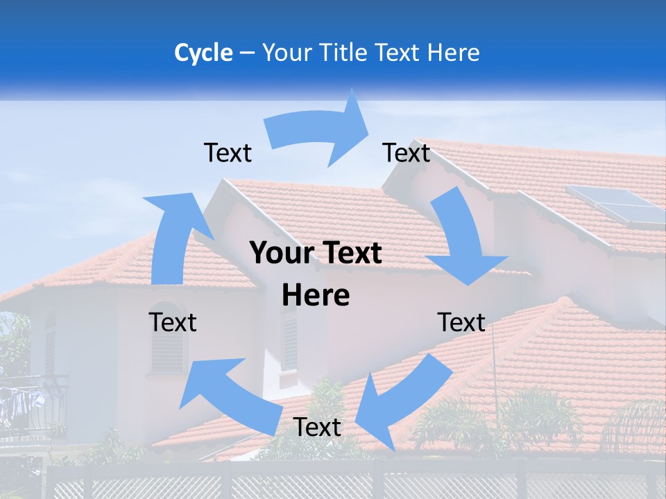 A House With A Solar Panel On The Roof PowerPoint Template