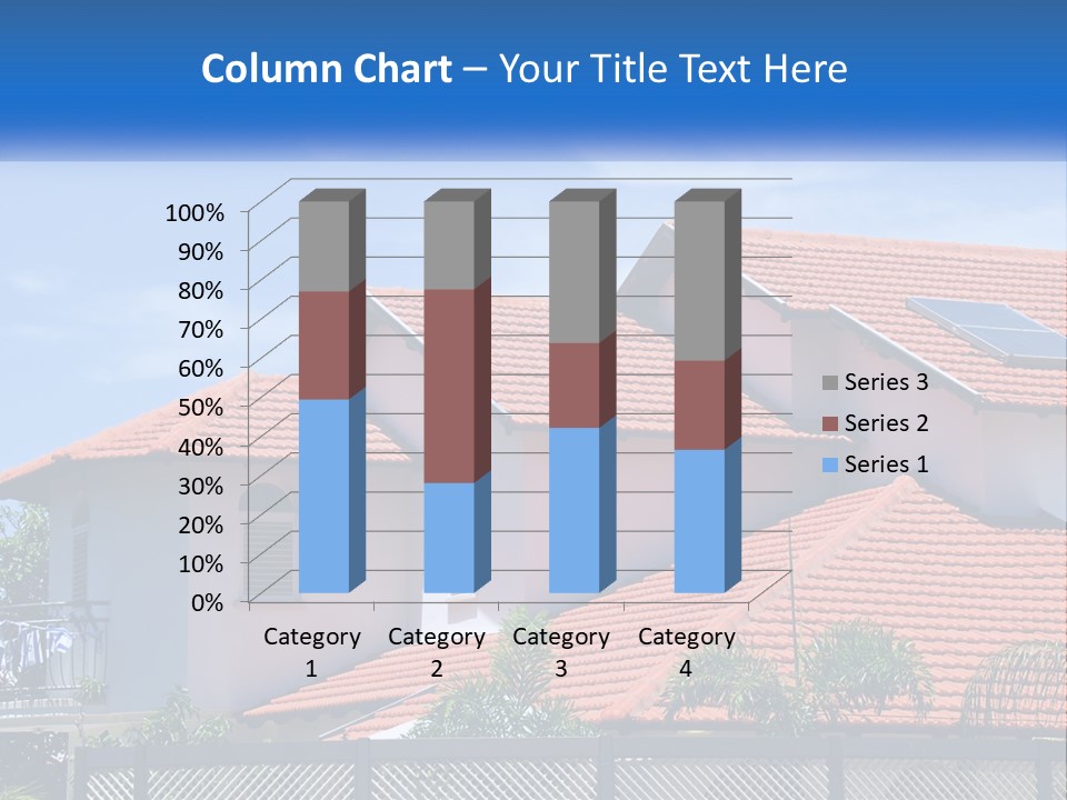 A House With A Solar Panel On The Roof PowerPoint Template