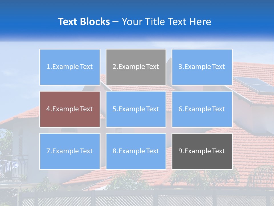 A House With A Solar Panel On The Roof PowerPoint Template