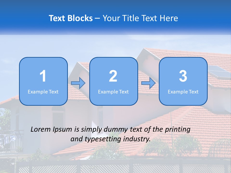 A House With A Solar Panel On The Roof PowerPoint Template